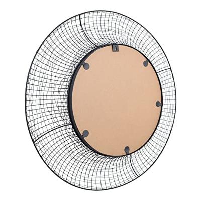 LOFT42 Gaas Wandspiegel - Metaal - Zwart - Ø75cm