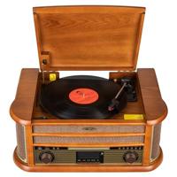 Reflexion HIF2002DAB Retro-stereoset DAB+, FM, CD, Cassette, Platenspeler, Bluetooth, USB Behuizing van echt hout, Opnamefunctie, Incl. afstandsbediening 2 x - thumbnail