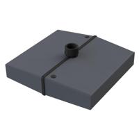 Parasolvoet Split Vierkant Vulbaar 25kg Antraciet - thumbnail