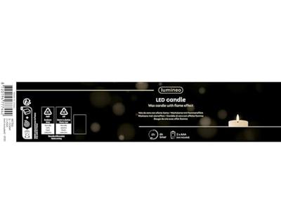 Lumineo ledkaars d7h11cm groen