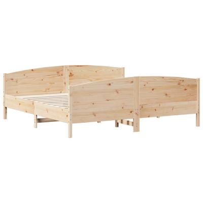 Bedframe zonder matras massief grenenhout 200x200 cm
