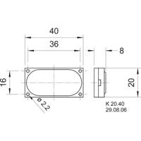 Visaton K 20.40 - 8 Ohm 1.6 inch 4 cm Mini-luidspreker 1 W 8 Ω Ovaal, UV-bestendig - thumbnail