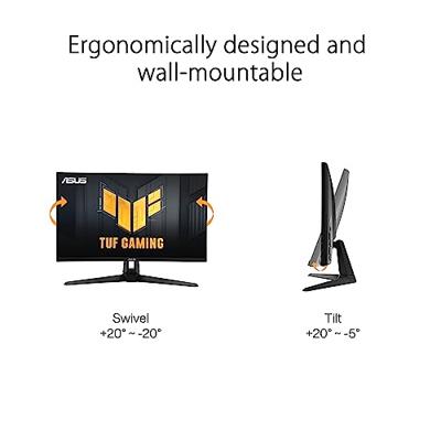 ASUS TUF Gaming VG27AQ3A 27 inch gaming monitor (QHD (2560x1440), 180Hz, Fast IPS, ELMB Sync, 1ms (GTG), Freesync Premium, G-Sync compatibel, variabele overdrive, 130% sRGB)