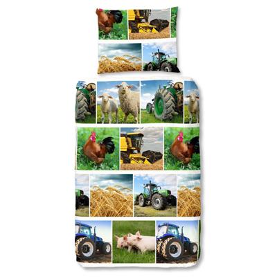 Good Morning Kinderdekbedovertrek "tractor" - Multi - (140x200 cm) - Katoen Good Morning Kinderdekbedovertrek "tractor" - Multi - (140x200 cm) - Katoen