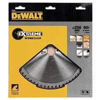 DeWalt Accessoires Cirkelzaagblad 250x30x60t, wisseltand, positief 10°, kerf 3,0mm - DT4351-QZ - thumbnail