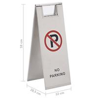 VidaXL Waarschuwingsbord niet parkeren inklapbaar roestvrij staal - thumbnail