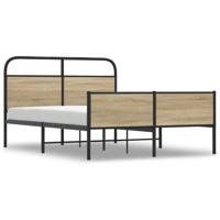 Bedframe zonder matras metaal gerookt eikenkleurig 183x213 cm - thumbnail