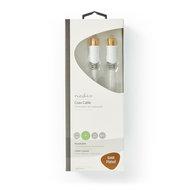 Nedis F Quick-F Quick Cables | F-Male Quick naar F-Male Quick | 5 m | Wit | 1 stuks - CSBW41300WT50 CSBW41300WT50 Nedis F Quick-F Quick Cables | F-Male Quick naar F-Male Quick | 5 m | Wit | 1 stuks - CSBW41300WT50 CSBW41300WT50