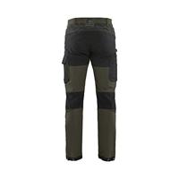 Blåkläder Service werkbroek met 4-weg stretch 14221645 | Groen/Zwart | Maat 52 - 7330509734223 - thumbnail