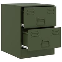 Nachtkastjes 2 st 34,5x39x44 cm staal groen - thumbnail