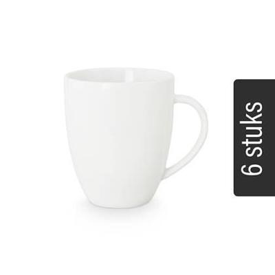 vtwonen Mokken met Oor - Set van 6 - Wit - Porselein - 250ml