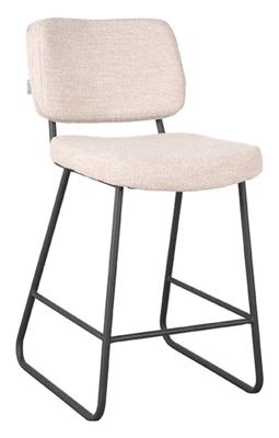 LABEL51 Barkruk 'Noah' Bouclé, kleur Naturel (zithoogte 65cm)