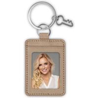 Zep foto sleutelhanger bruin imitatieleer 3,5x4,5 cm - thumbnail