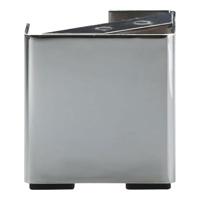 Stalen meubelpoot chroom vierkant 10 bij 10 cm en hoogte 10 cm (10 x 10 cm) - thumbnail