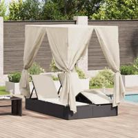 Dubbele ligbed Warmwit 205 x 129 x 200 cm poly rattan - thumbnail