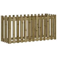 Plantenbak verhoogd hekontwerp 150x50x70 cm gempregneerd hout - thumbnail