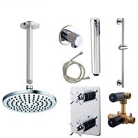 Wiesbaden inbouw regendouche set 03 Cross Chroom - thumbnail