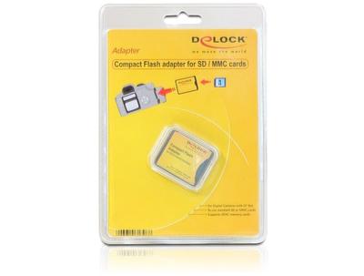 Delock Adapter Serieel [1x CompactFlash - 1x SD-kaartslot] Zwart - thumbnail