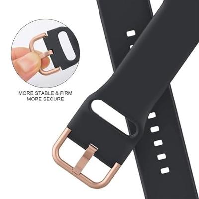 Soft siliconen bandje met gespsluiting - Donkergrijs - Geschikt voor Apple Watch 44mm / 45mm / 46mm / 49mm