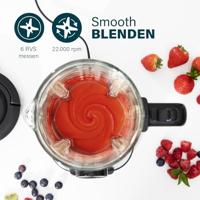 Princess Blender Solid Pro Blender 1400 W RVS, Zwart - thumbnail