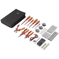 TOOLCRAFT TO-7762929 Gereedschapsset Electricien, Doe-het-zelver Incl. tas 50-delig met digitale multimeter Voltcraft VC-22 - thumbnail