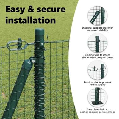 VidaXL Afrasteringspaal groen 25 x 1,2 m (25 x 25 mm gaas)