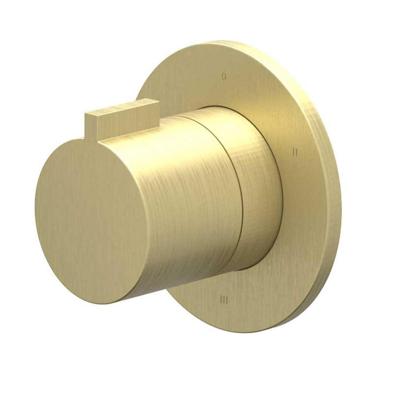 Afbouwdeel IVY Pact 3-Weg Stop-Omstel Symmetry Met Rond Rozet Geborsteld Mat Goud PVD IVY Afbouwdeel IVY Pact 3-Weg Stop-Omstel Symmetry Met Rond Rozet Geborsteld Mat Goud PVD IVY