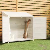 VidaXL Tuinschuur 102x52x112 cm massief vurenhout wit - thumbnail