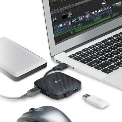 TP-Link USB 3.0 4 Port Portable Data Hub for Mac, iMac, MacBook Pro Air, Ultrabook, Compatible with Windows, Mac OS X and Linux systems (UH400)