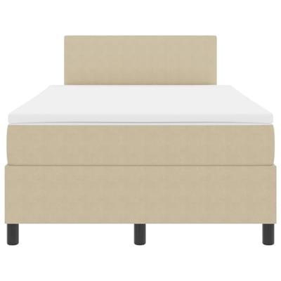 Boxspring Bed met Matras Lichtgroen Grijs 120x200 cm Corduroy Stof