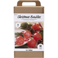 Creativ Company Hobbyset kerstballen, marmeren, 1 doos - thumbnail