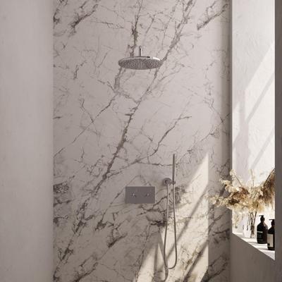 Chrome Edition thermostatische inbouw regendouche set met drukknoppen en handdouche