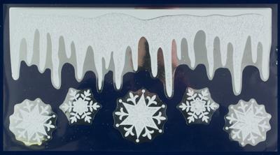 Raamsticker sneeuwvlok 44,5 cm | 48 stuks