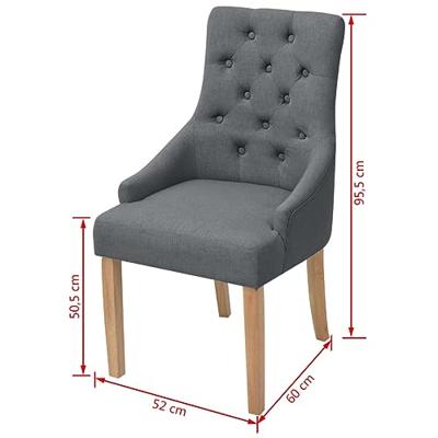 VidaXL Eetkamerstoelen 2 st stof donkergrijs VidaXL Eetkamerstoelen 2 st stof donkergrijs