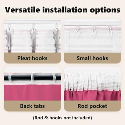 VidaXL Zwart-out gordijnen met ringen 2 pcs felroze 245 x 140 cm