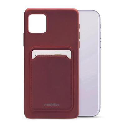 Mobilize Rubber Gelly Card Case Apple iPhone 11 Matt Bordeaux
