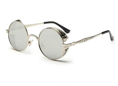 Retro gesneden ronde zonnebril Retro gesneden ronde zonnebril