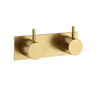 Inbouw Douchemengkraan Hotbath Cobber 2-weg Geborsteld Messing PVD