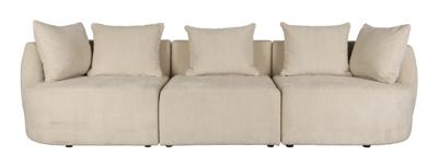 Dutchbone 4,5-zits Bank 'Rocca' Geweven stof, kleur Latte