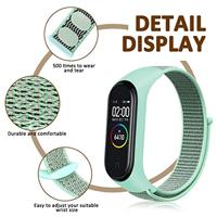 Nylon Geweven Bandje Xiaomi Mi Band 3 / 4 / 5 / 6 / 7 - Blauw - thumbnail