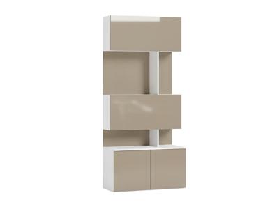 Kast met bureau 228x100cm - voor bij opklapbed 228 cm hoog - Taupe