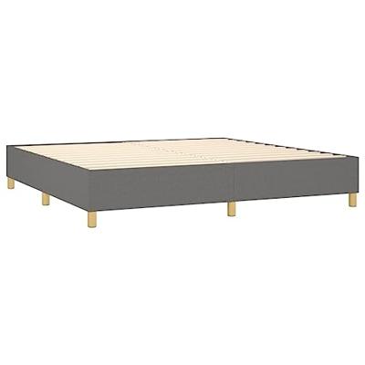 Boxspring bed stof donkergrijs 200x200 cm