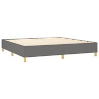 Boxspring bed stof donkergrijs 200x200 cm - thumbnail