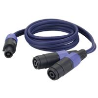 DAP FS13 luidspreker verloopkabel 2x speaker female naar 1x speaker male 150cm - thumbnail