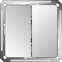 ELSO dubbele wisselschakelaar 221664 16A zuiver wit 1 stuk(s) - thumbnail