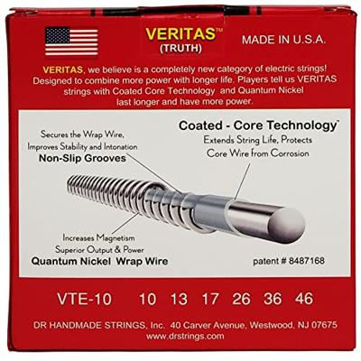 DR Strings VTE-10-3PK Veritas 3 sets 10-46 snaren voor elektrische gitaar