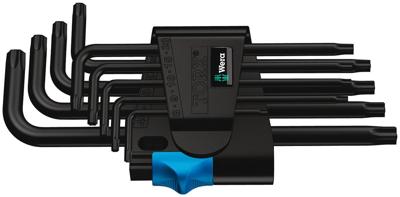 Wera 967 L/9 TORX® HF Binnen-Torx Haakse schroevendraaierset T 8, T 9, T 10, T 15, T 20, T 25, T 27, T 30, T 40 9-delig