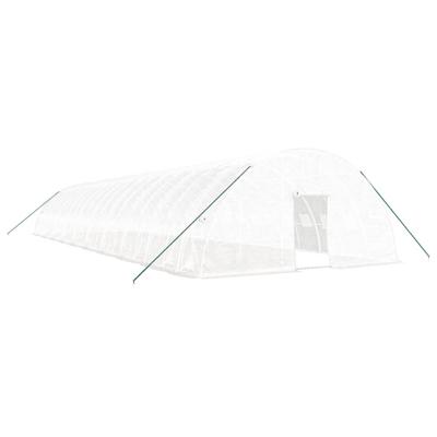 Tuinkas met stalen frame 120 m² 20x6x2,85 m wit