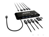 Port Designs 901906 interface hub USB 3.2 Gen 1 (3.1 Gen 1) Type-C 5000 Mbit/s Zwart - thumbnail