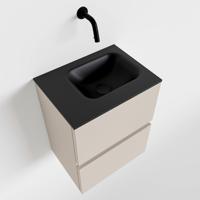 MONDIAZ ADA 40cm toiletmeubel linen. LEX wastafel urban links zonder kraangat - thumbnail